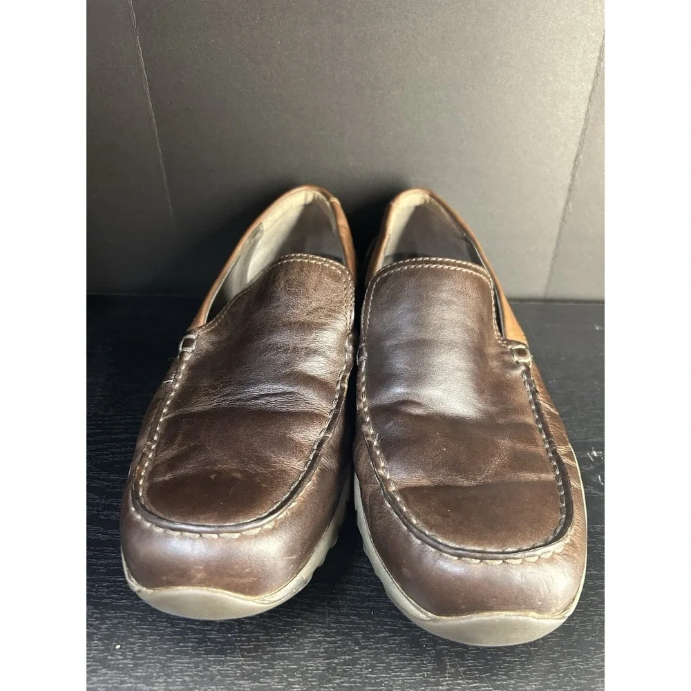 Merrell Men's Brown Throttle Moc Toe Slip On Shoes 8.5 M